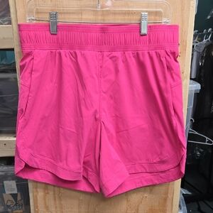Tuff Athletics Size L Hot Pink High Waisted Active Shorts